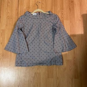 Sara Campbell Pin Stripe Bell Sleeve Top